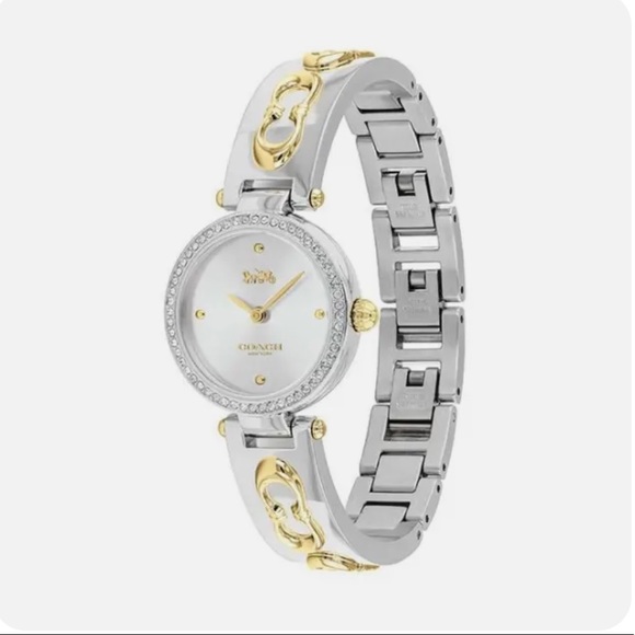 ⭐️NEW COACH PARK 14503277 TwoTone Stainless Steel Crystal Accented MSRP $480.00 - Picture 1 of 12
